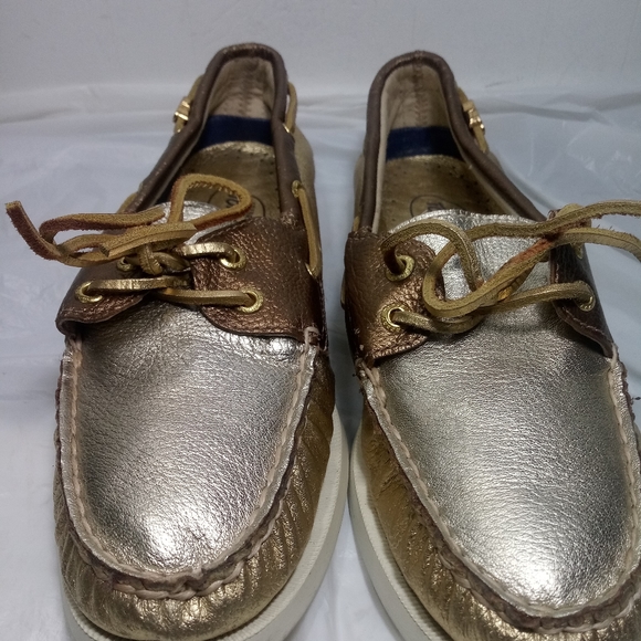 SPERRY TOP SIDER GOLD CREPE WOMEN'S OXFORD SHOES. - Picture 4 of 8